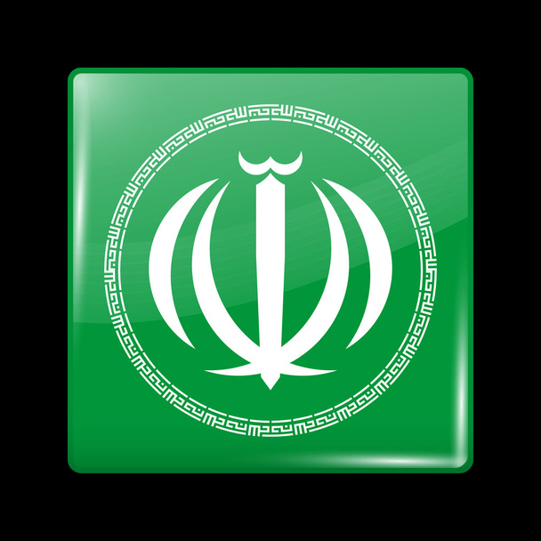 Iran Variant Emblems (en inglés). Icono vidrioso forma cuadrada
 - Vector, imagen