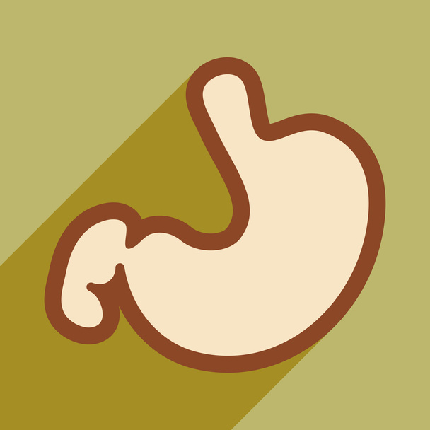 Εικόνα της στομάχι του ανθρώπου σε επίπεδη στυλ - Διάνυσμα, εικόνα