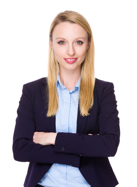 Young caucasian businesswoman in business suit - Фото, изображение