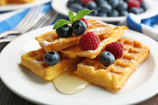 Sweet homemade waffles    - Photo, image