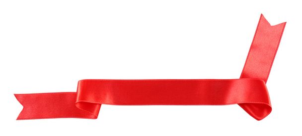 Red silk ribbon  - Photo, Image