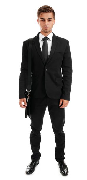 Elegant businessman with briefcase - Foto, Imagem
