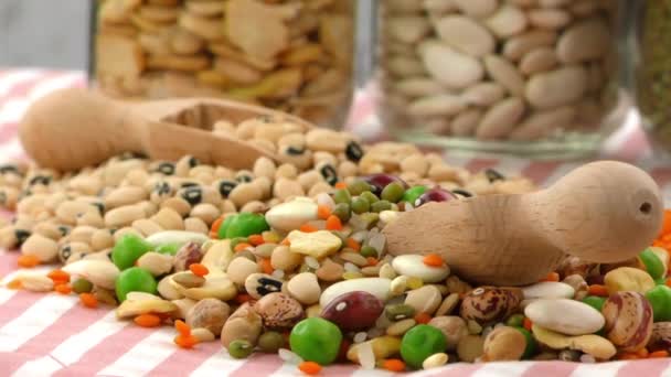 Legumes Delicious Healthy and Natural Mix Food - Footage, Video