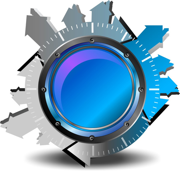 Botón azul descarga
 - Vector, imagen