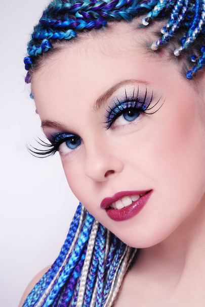 Beauty with blue hair - Fotografie, Obrázek