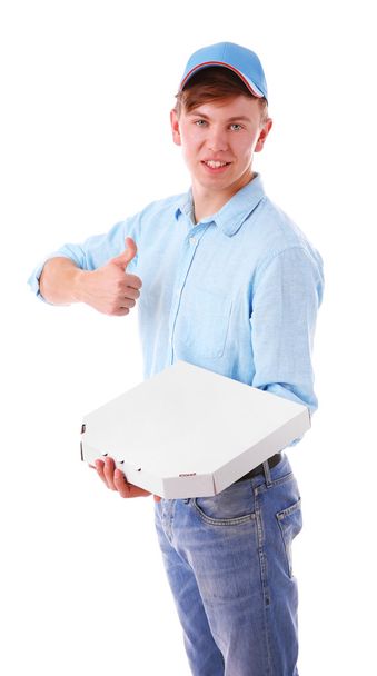 Delivery boy with pizza - Foto, imagen