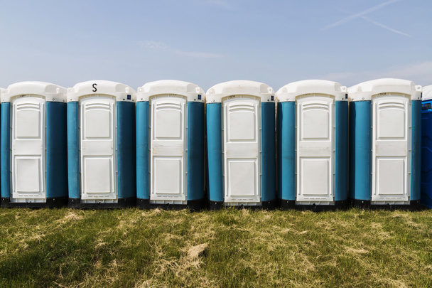 Long row of mobile toilets - Photo, Image