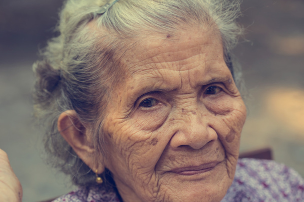 portrait of an asian senior woman - Photo, Image