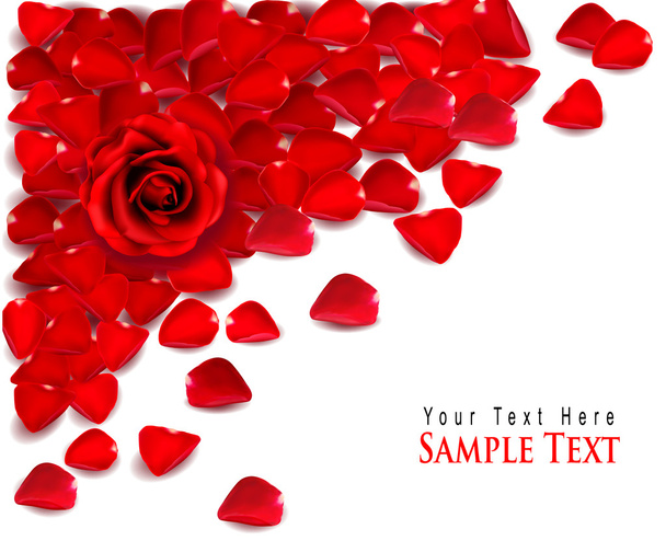 Background of red rose petals. Vector - Διάνυσμα, εικόνα