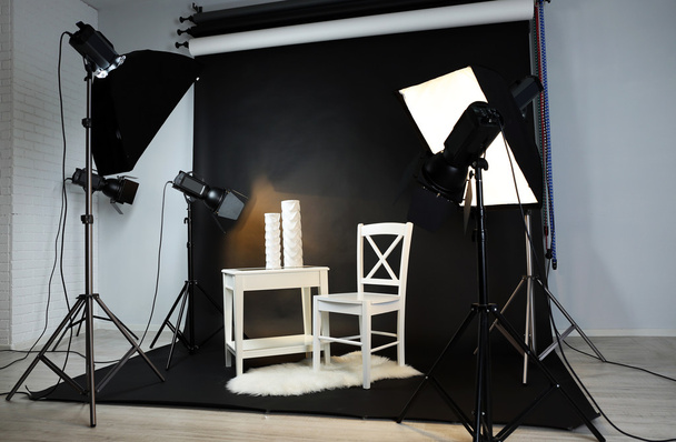 Photo studio with modern interior - Фото, изображение
