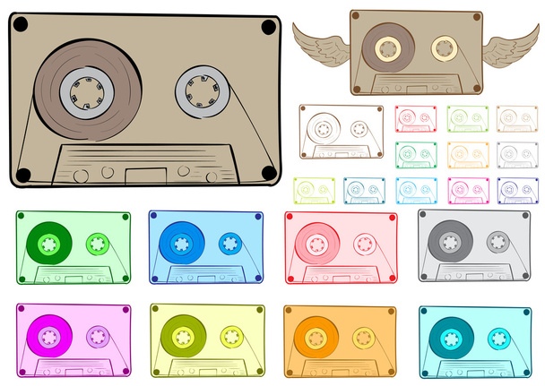 Clipart cassette de audio
 - Vector, Imagen