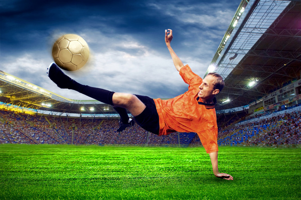 Football player on field of stadium - Photo, image