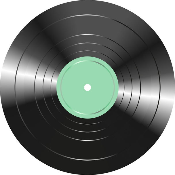 Vintage vinyl record isolated on white background - Διάνυσμα, εικόνα