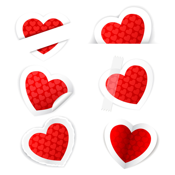 Paper Heart Sticker - Wektor, obraz