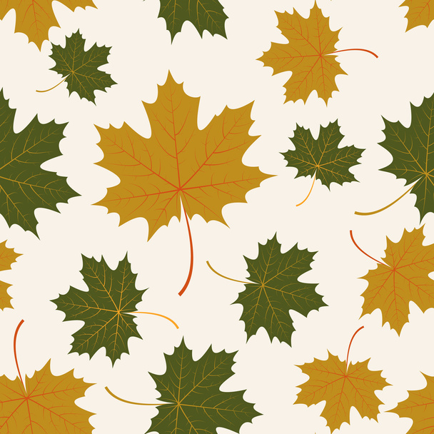 Vector seamless with autumn maple leaves - Vektör, Görsel