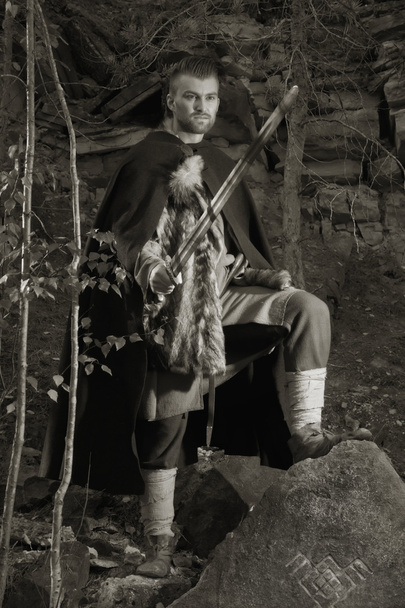Viking. Nordic savaşçı - Fotoğraf, Görsel