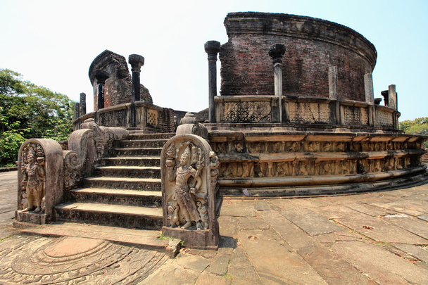 Polonnaruwa, sculptures d'architecture, vieille ruine, Sri Lanka
 - Photo, image