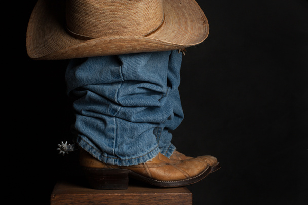 Jeans und Cowboyhut - Foto, Bild