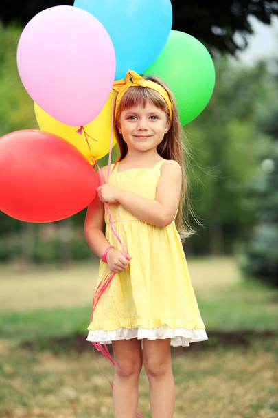 Little girl with balloons   - Foto, Imagem
