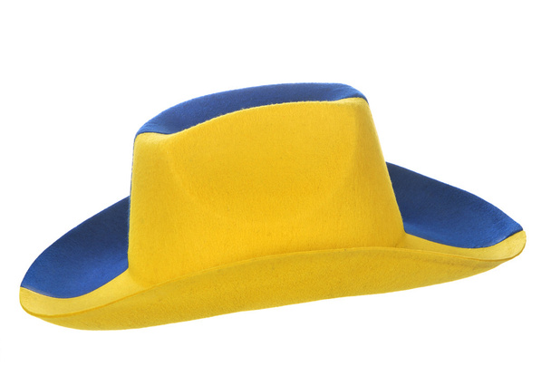 Sarı-Mavi kovboy şapkası - Fotoğraf, Görsel