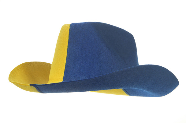 Sombrero vaquero amarillo-azul
 - Foto, imagen
