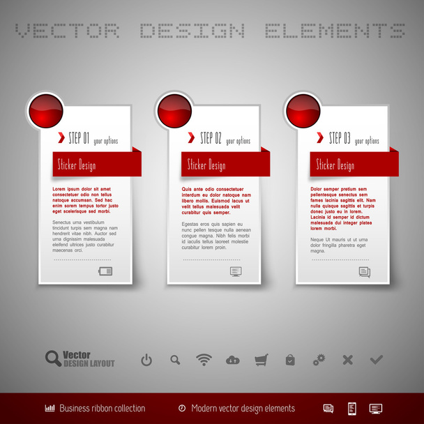 Adhesivo comercial Elementos de diseño vectorial
 - Vector, Imagen