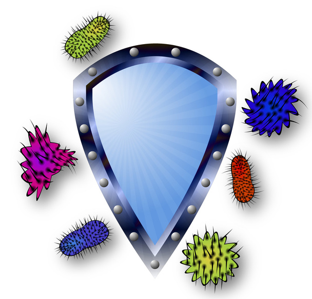 Antibakteriální a antivirové koncepce - Vektor, obrázek