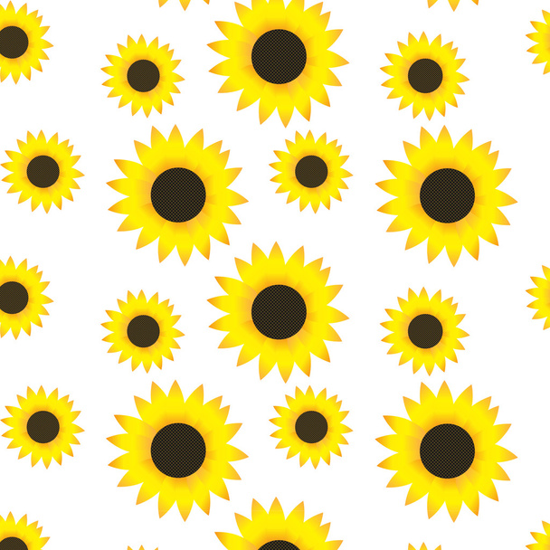 Het naadloze bloemmotief vector met zonnebloemen. - Vector, afbeelding