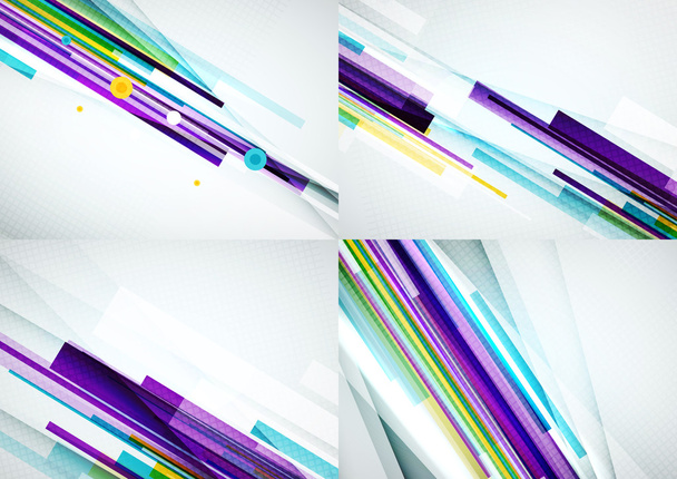 Set of straight lines design abstract backgrounds - Vector, Image