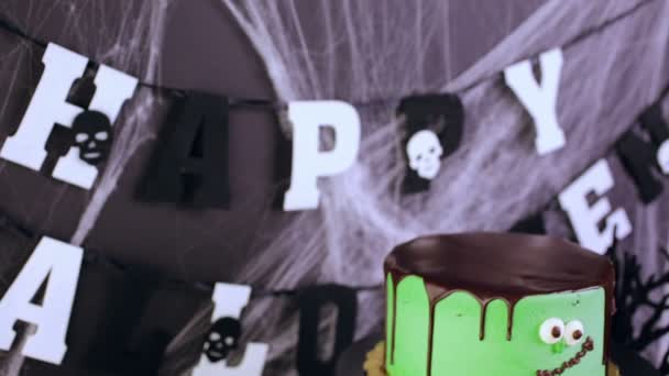 Esstisch für Halloween-Party - Filmmaterial, Video