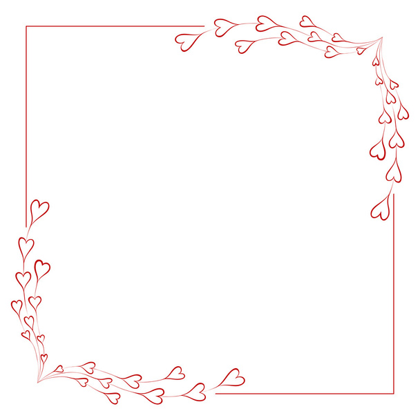 Greeting frame for valentine's day - Vector, Image