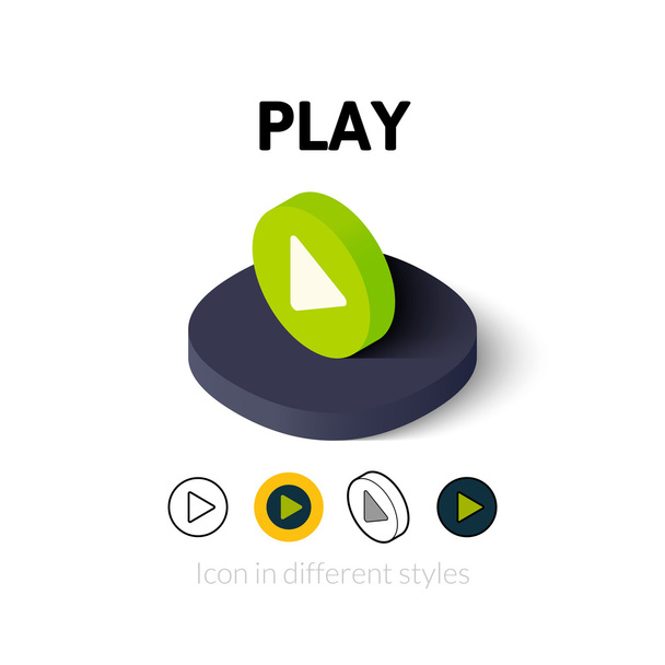 Play icon in different style - Вектор, зображення