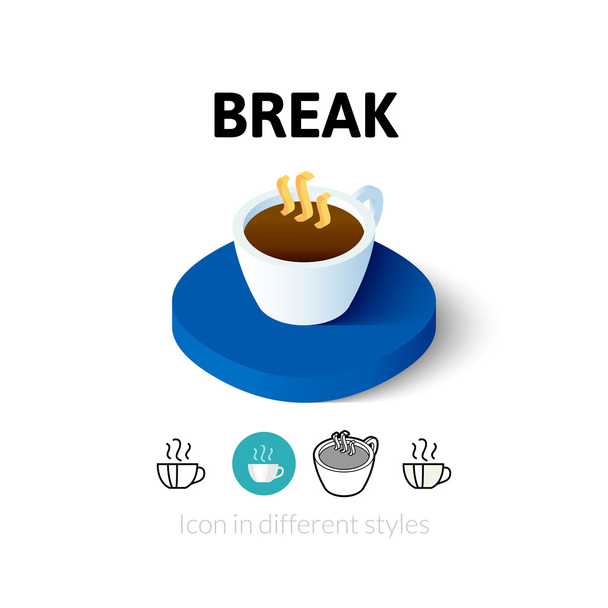 Break icon in different style - Вектор,изображение