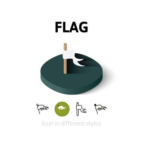 Icono de bandera en estilo diferente
 - Vector, Imagen