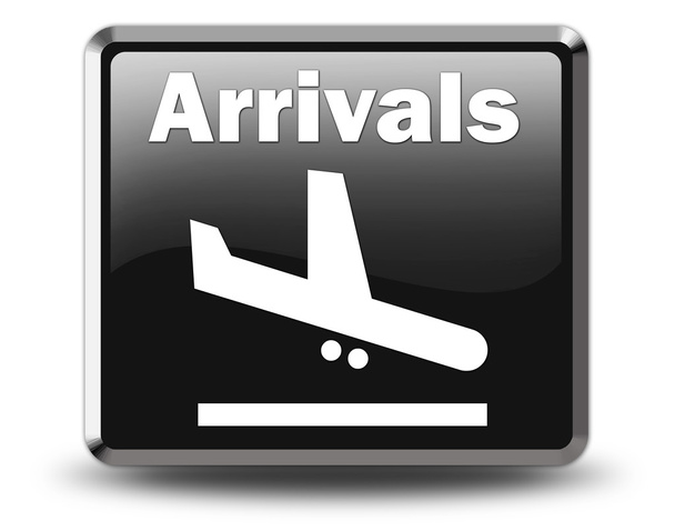 Icon, Button, Pictogram Airport Arrivals - Foto, Imagen