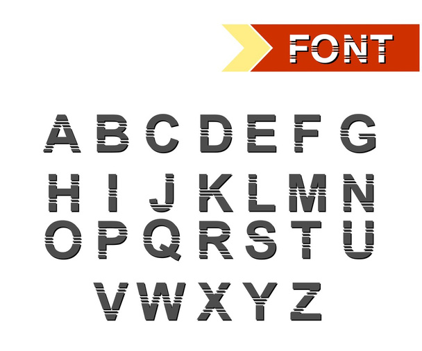 the font characters - Vector, imagen