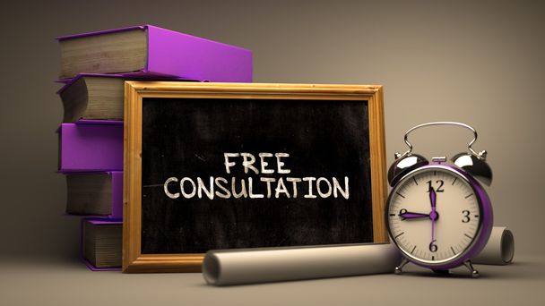 Kézzel írt ingyenes konzultáció egy iskolatábla?. - Fotó, kép