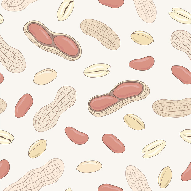 ピーナッツのシームレス パターン - ベクター画像