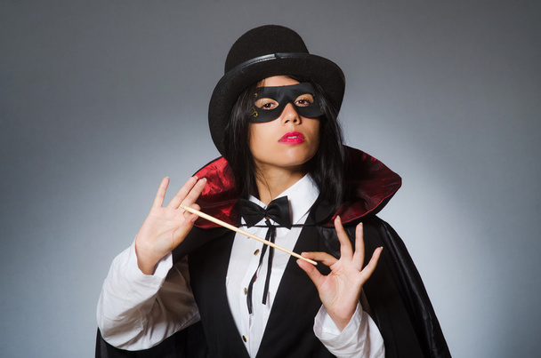 Woman magician in funny concept - Фото, зображення