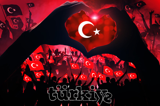 Turecko vlajky, vlajka návrh a prezentaci studie - Fotografie, Obrázek