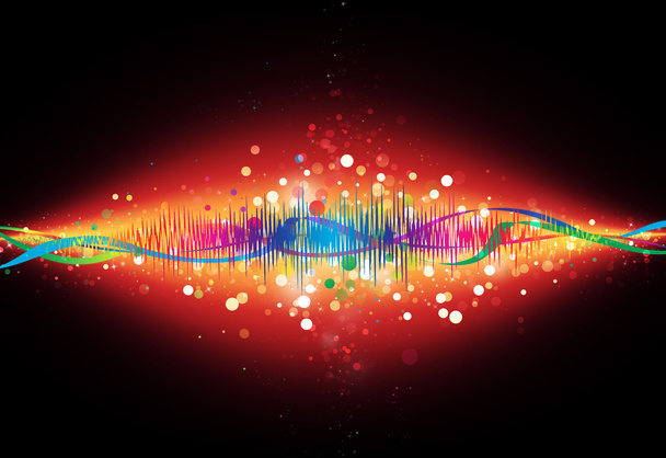 Барвистий хвильовий глютер еквалайзер іскри розфокусованих променів вогні bo
 - Фото, зображення