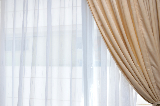 cortina de ventana de seda
 - Foto, imagen