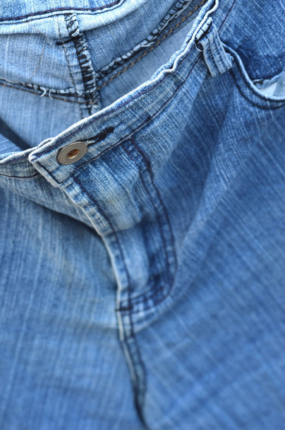 Detailní textury a struktury modré džíny - Fotografie, Obrázek