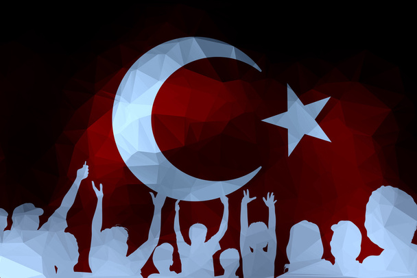 Bandera de Turquía, Diseño de mapa turco
 - Foto, Imagen
