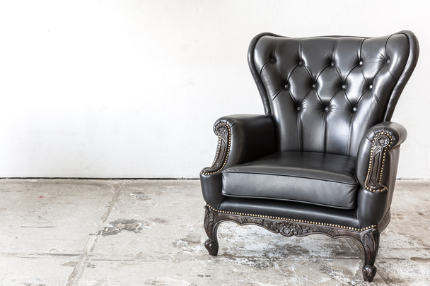 Black leather Chair - Foto, immagini