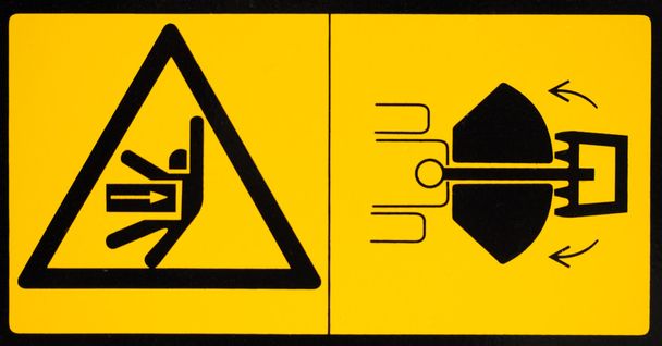 Vehicle danger warning label - Photo, Image