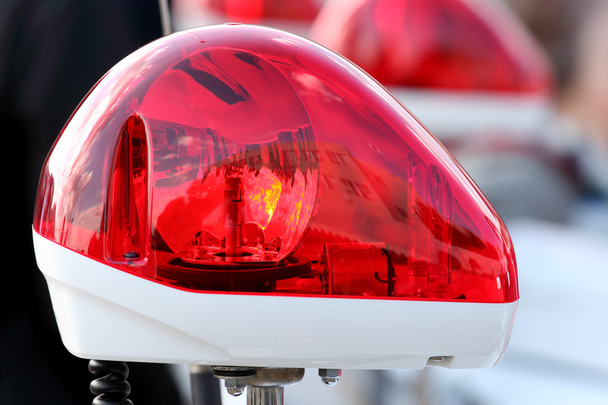Rode politie licht - Foto, afbeelding