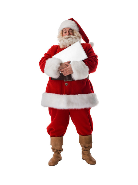 Retrato de Papá Noel con portátil
 - Foto, Imagen