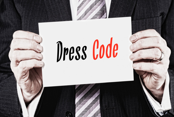 Musta ja punainen merkintä Dress Code
 - Valokuva, kuva