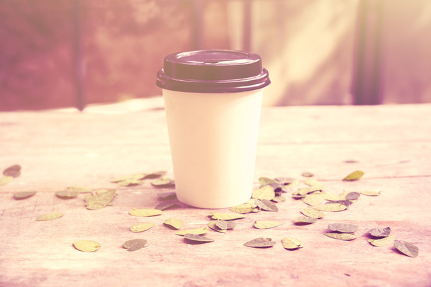 White paper cup of coffe a - Photo, Image